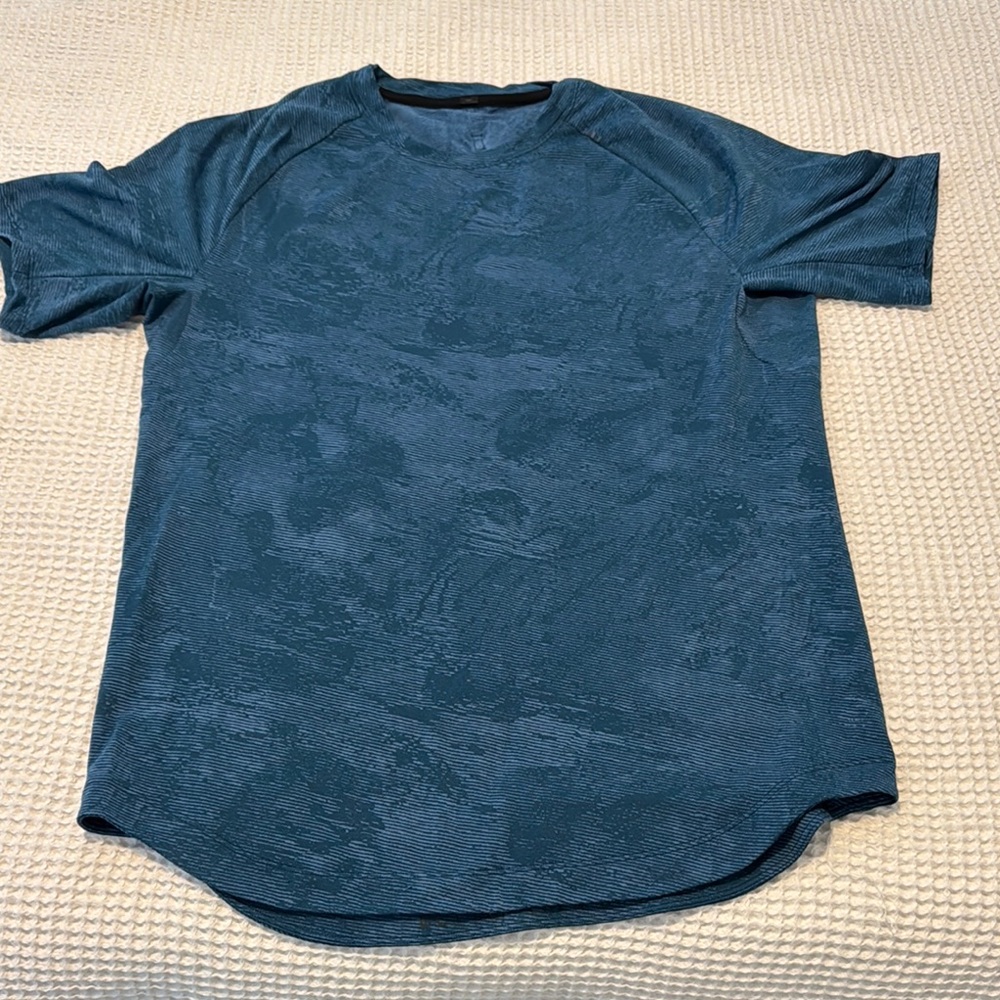 Men's Blue Textured Shirt